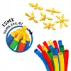 Flexi Bambu Çubuklar (300 Parça) - Lego Setleri - Borular Lego - Plastik Çubuklar