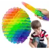 Orijinal Morf Flexi Fidget Stres Oyuncağı Worm fidget Stres Giderici Solucan Stres Yay - Gökkuşağı