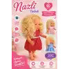 Oynar Gözlü Türkçe Konuşan Nazlı Saçlı Et Bebek 60 Cm. - Konuşabilen Bebek - Saçlı Büyük Bebek