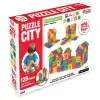 Puzzle City (128 Parça) - Lego Setleri - Ev Blokları - Şekilli Lego - Kare Bloklar