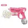 Şarjlı 2si 1 Arada Su Tabancası ve Baloncuk Tabancası Pembe - Elektirikli Water Gun Köpük Tabancası