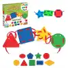 Şekillerle Aktivite Oyunu - Lego Setleri - Geometrik Oyunu - Şekilli Lego