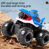 Shark Amphibious Racing Car Siyah - Uzaktan Kumandalı Su Atan Saatli Köpek Balığı - Saat Kontröllü