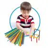 Süper Bambu Çubuklar (200 Parça) - Lego Setleri - Borular Lego - Plastik Çubuklar