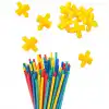 Süper Bambu Çubuklar (300 Parça) - Lego Setleri - Borular Lego - Plastik Çubuklar