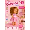Türkçe Konuşan Sakura Saçlı Et Bebek 35 Cm. Kutulu - Konuşabilen Bebek - Saçlı Büyük Bebek - Saçlı Bebek