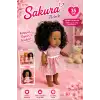 Türkçe Konuşan Siyahi Sakura Saçlı Et Bebek 35 Cm. - Konuşabilen Bebek - Saçlı Büyük Bebek - Saçlı Bebek