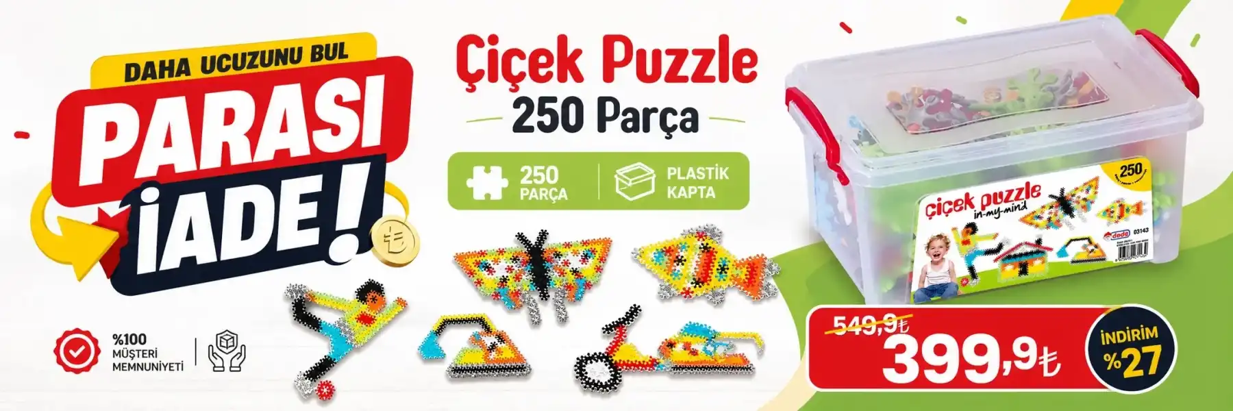 Çiçek Puzzle 250 Parça