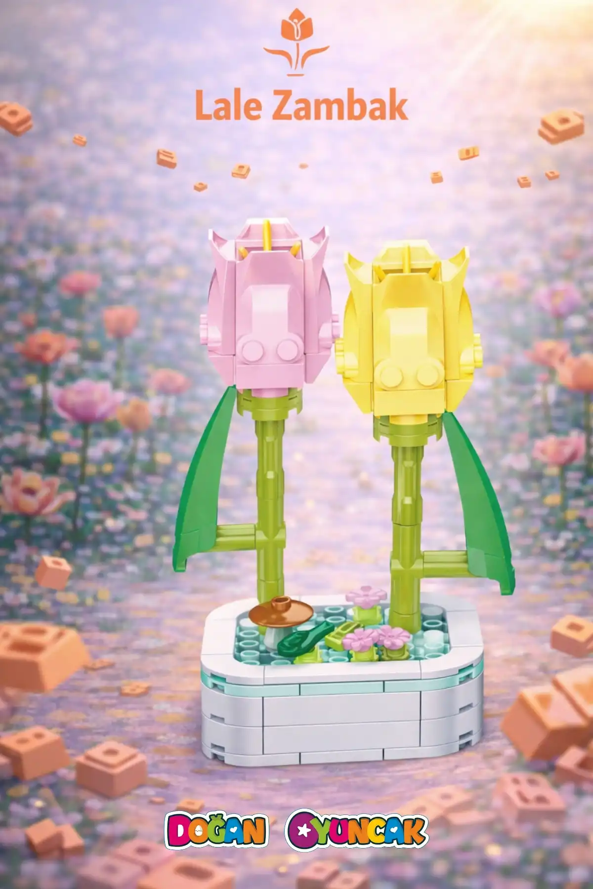 Mikro Blok Lale Zambak Çiçek Lego - Lego Setleri Mini Lego - Çiçek