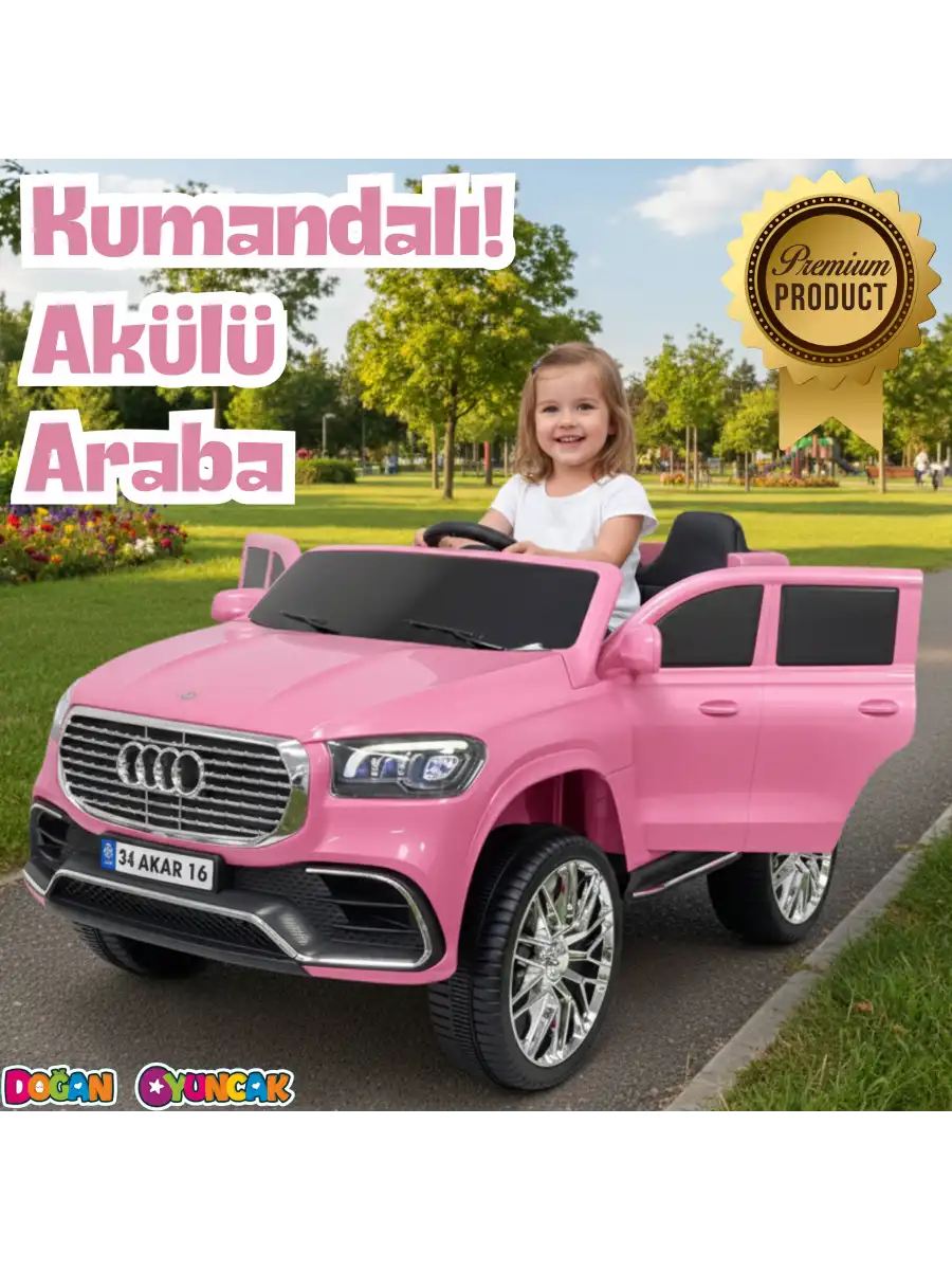 Admire GT Pembe Uzaktan Kumandalı 4X2 12 Volt Akülü Araba - RC Audi Akülü Araba Audi Akülü Araç