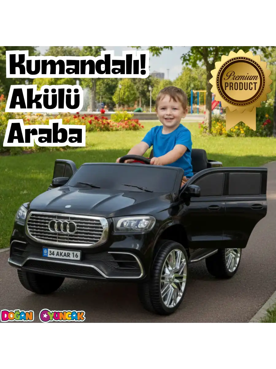 Admire GT Siyah Uzaktan Kumandalı 4X2 12 Volt Akülü Araba - RC Audi Akülü Araba Audi Akülü Araç