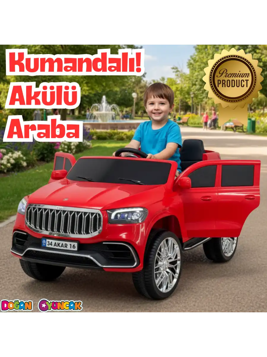 Ata GT Kırmızı Uzaktan Kumandalı 4X2 12 Volt Akülü Araba - RC Togg Akülü Araba Tog Akülü Araç