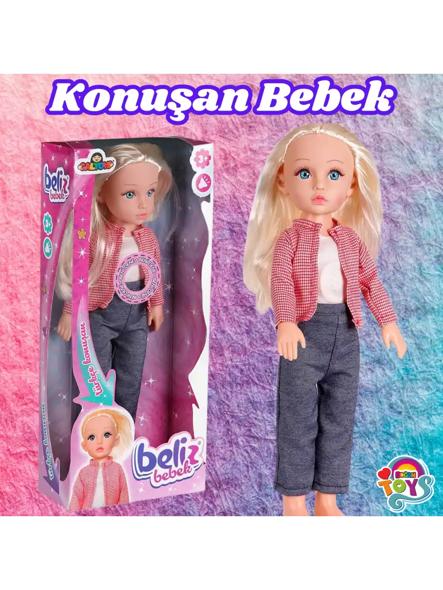 Beliz Bebek - Türkçe Konuşan Beliz Bebek - Konuşan Bebek - Fonsiyonlu Bebek - Pembe