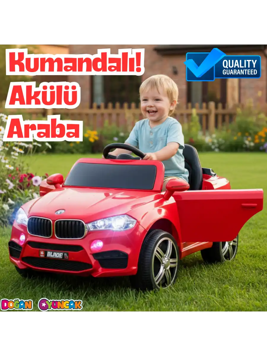 Blade GT Kırmızı Uzaktan Kumandalı 4X2 12 Volt Akülü Araba - RC BMW Akülü Araba