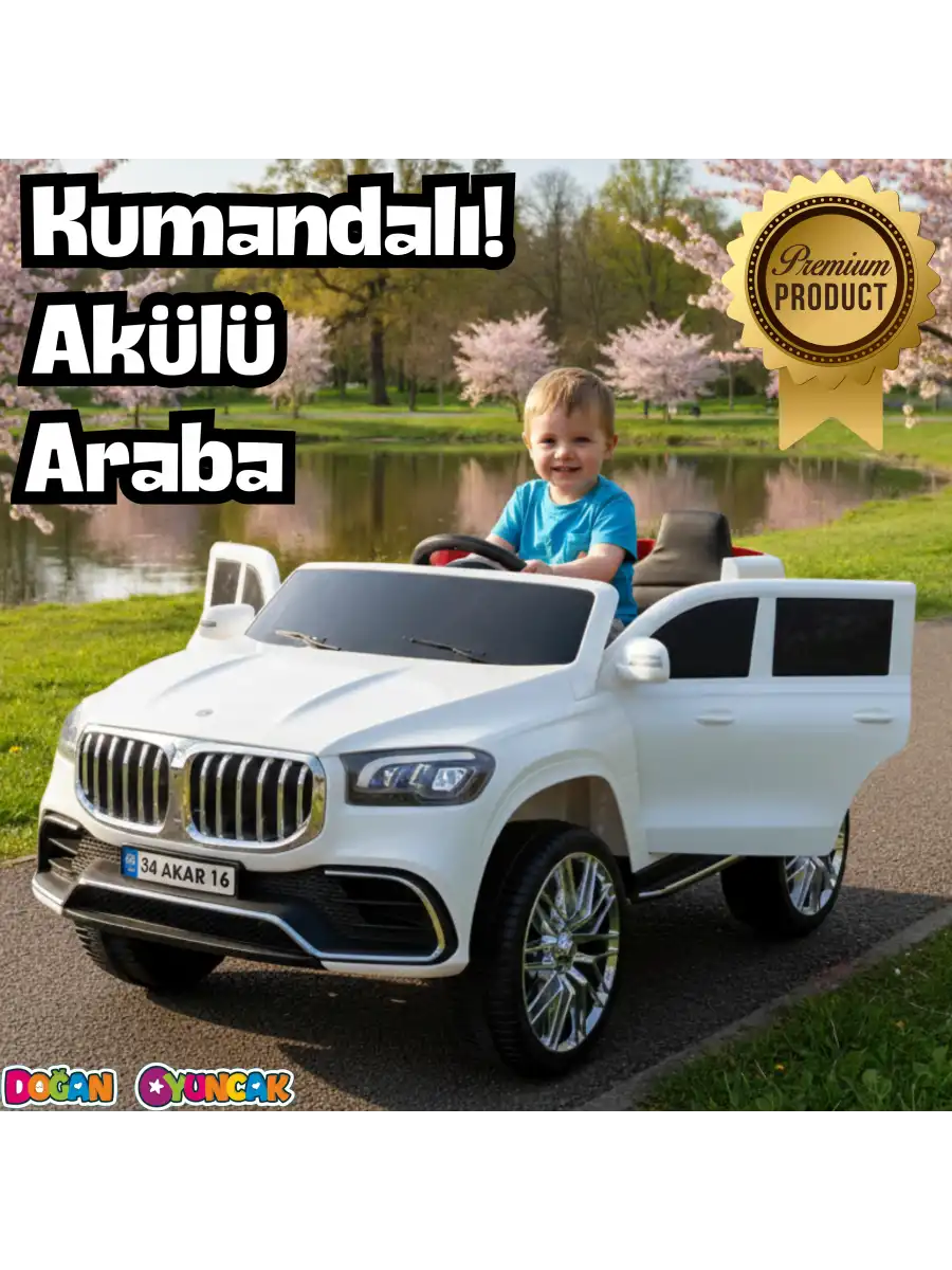 Bold GT Beyaz Uzaktan Kumandalı 4X2 12 Volt Akülü Araba - RC BMW Akülü Araba BMW Akülü Araç