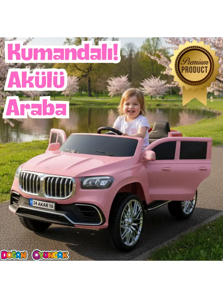 Bold GT Pembe Uzaktan Kumandalı 4X2 12 Volt Akülü Araba - RC BMW Akülü Araba BMW Akülü Araç