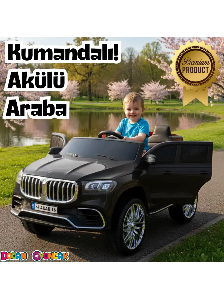 Bold GT Siyah Uzaktan Kumandalı 4X2 12 Volt Akülü Araba - RC BMW Akülü Araba BMW Akülü Araç