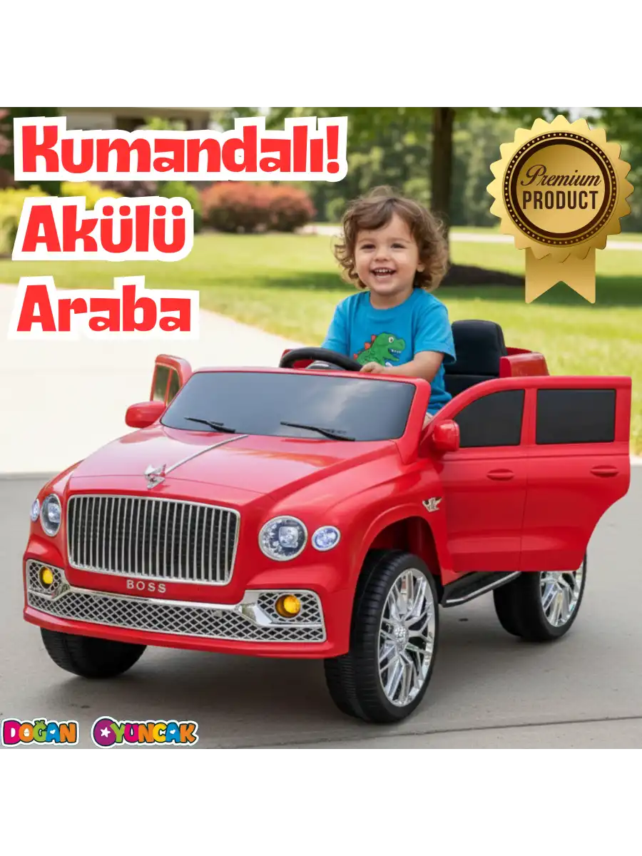 Boss GT Kırmızı Uzaktan Kumandalı 4X2 12 Volt Akülü Araba - RC Maybach Akülü Araba