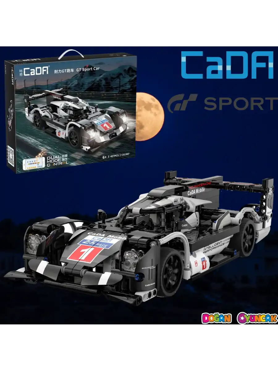 CADA Kumandalı GT Sport Motorlu Araba Lego - Lego Setleri - CADA Mini Lego - Araba CADA Lego RC Araba