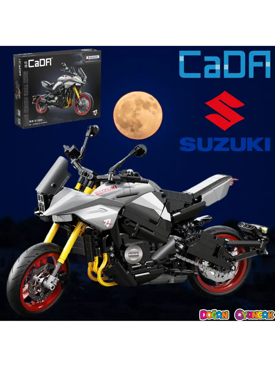 CADA Suzuki Katana 2022 Motosiklet Lego - Lego Setleri - CADA Mini Lego - Motorsiklet CADA Lego
