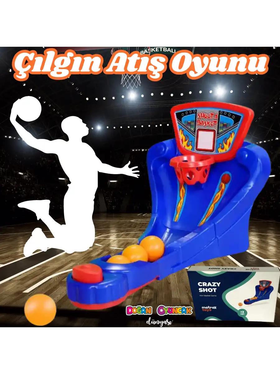 Çılgın Atış Oyunu - Mini Basket Oyunu - Basket Atma Oyunu Basketbol Maçı - Basketbol Oyuncak - Basket Oyunu
