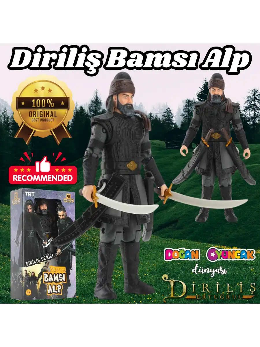 Diriliş Ertuğrul Bamsı Alp Karakteri - Bamsı Alp Figürü - Diriliş Ertuğrul Oyuncak - Diriliş Ertuğrul Karakteri