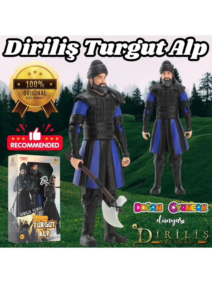 Diriliş Ertuğrul Turgut Alp Karakteri - Turgut Alp Figürü - Diriliş Ertuğrul Oyuncak - Diriliş Ertuğrul Karakteri
