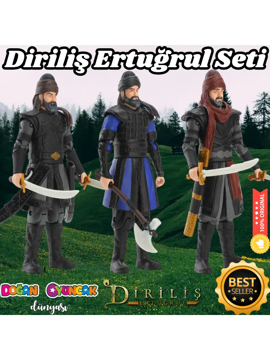 Diriliş Ertuğrul, Turgut ve Bamsı Alp Karakteri - Diriliş Ertuğrul Figürü - Diriliş Ertuğrul Oyuncak - Diriliş Ertuğrul Karakteri