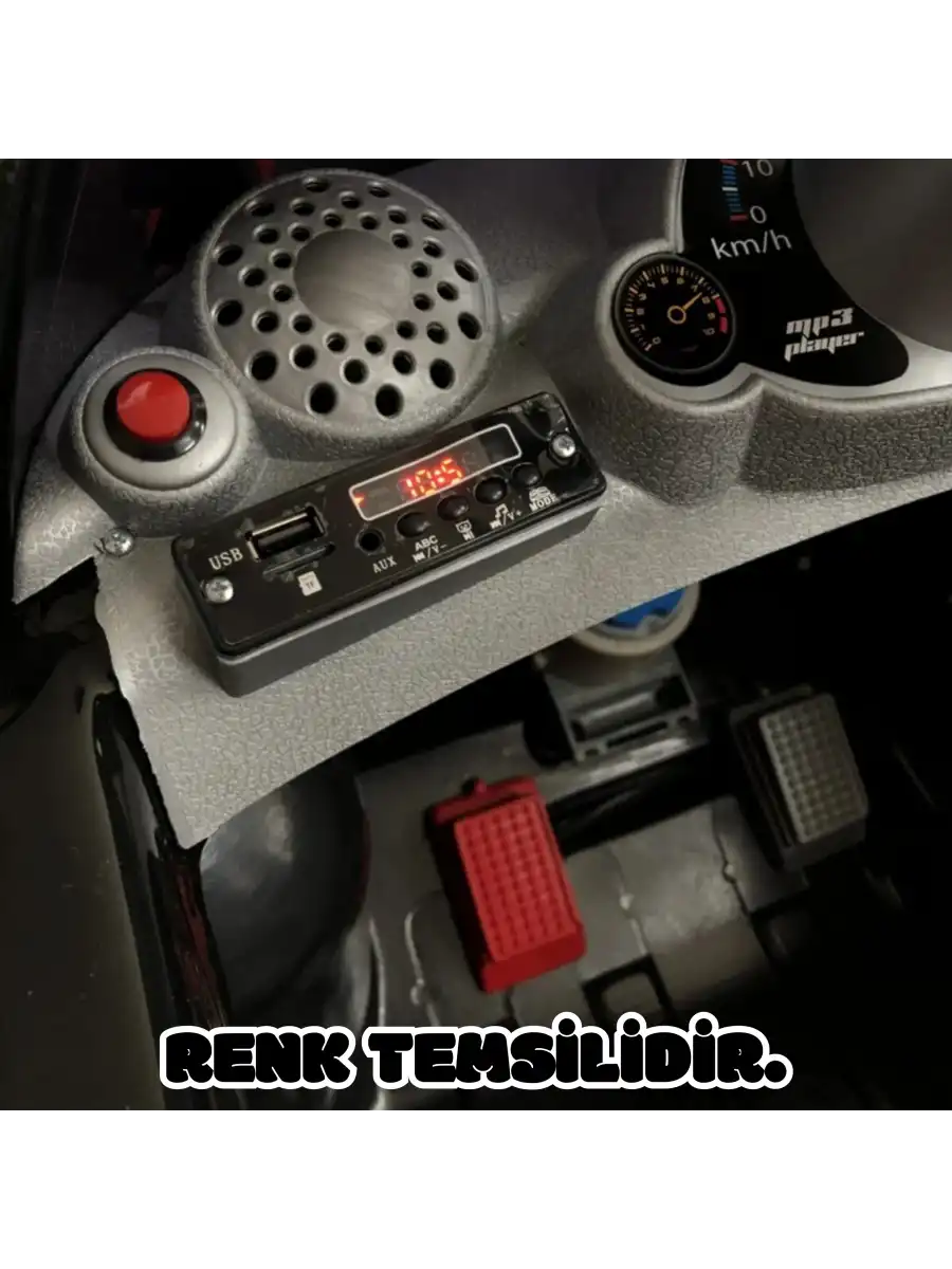 Kumandalı Mini Cooper Akülü Araba Siyah - Kumandalı 12 Volt Tek Kişilik Akülü Araba Akülü JEEP - Turbo Coupe Akülü Araba