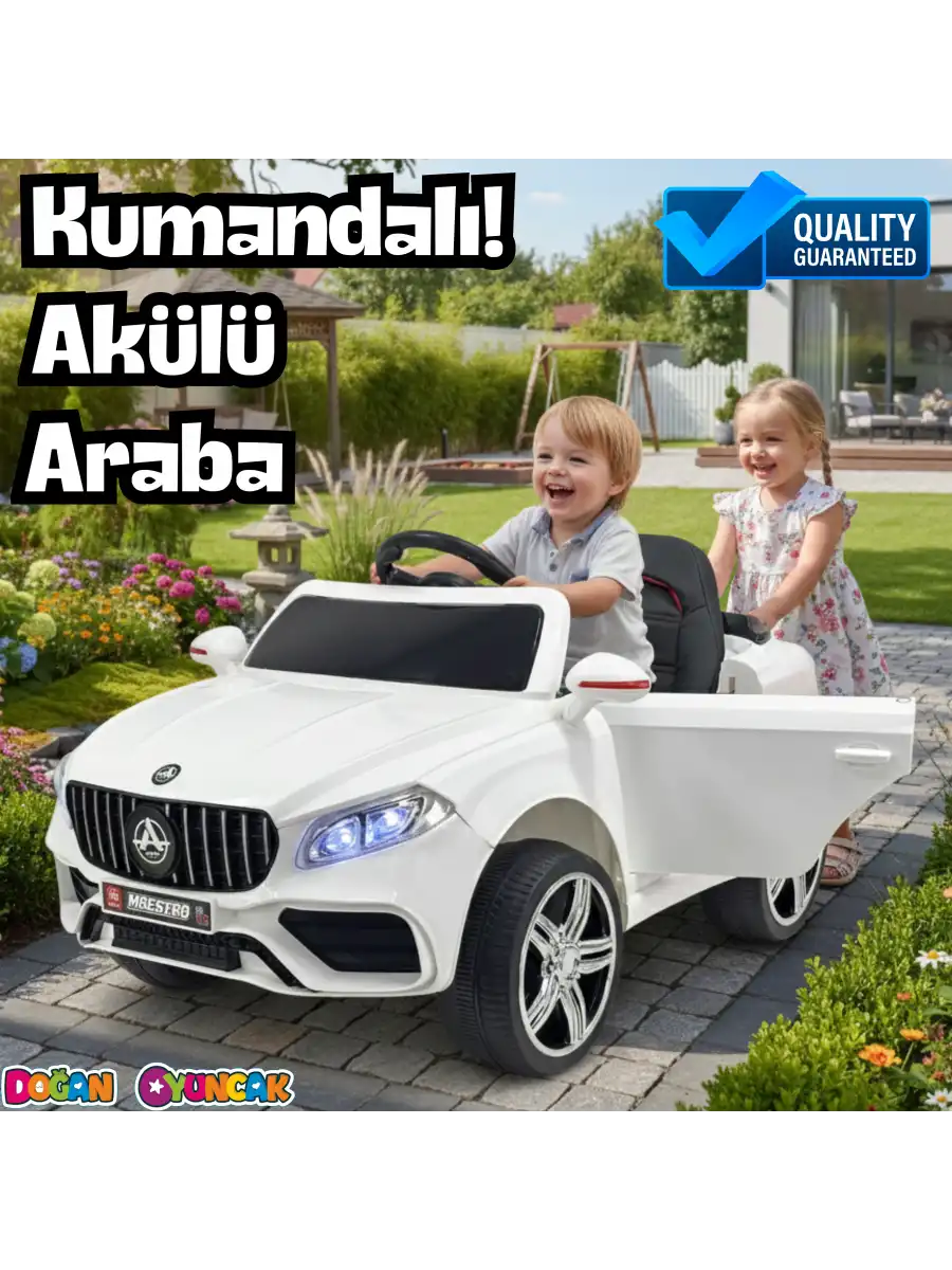 Maestro GT Beyaz Uzaktan Kumandalı 4X2 12 Volt Akülü Araba - RC Mercedes Akülü Araba