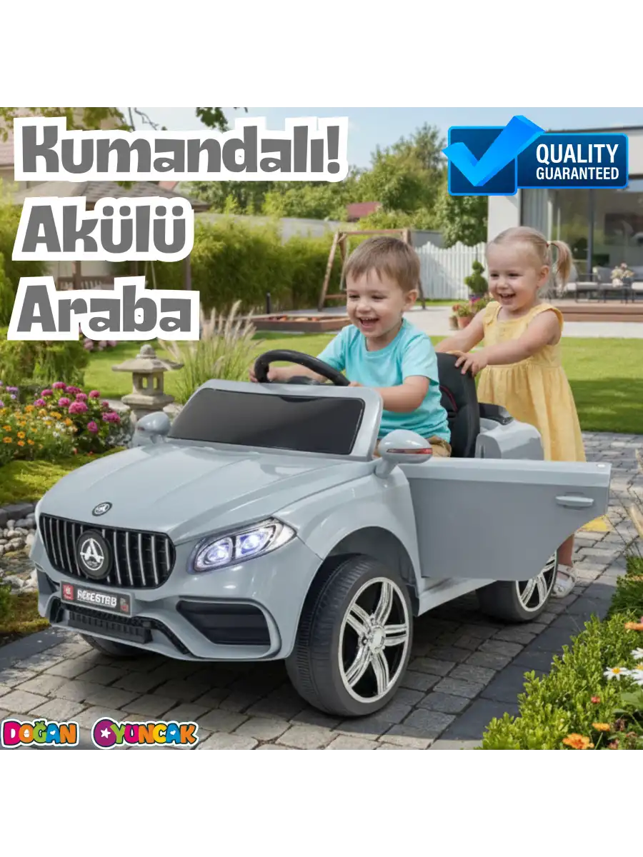 Maestro GT Gri Uzaktan Kumandalı 4X2 12 Volt Akülü Araba - RC Mercedes Akülü Araba