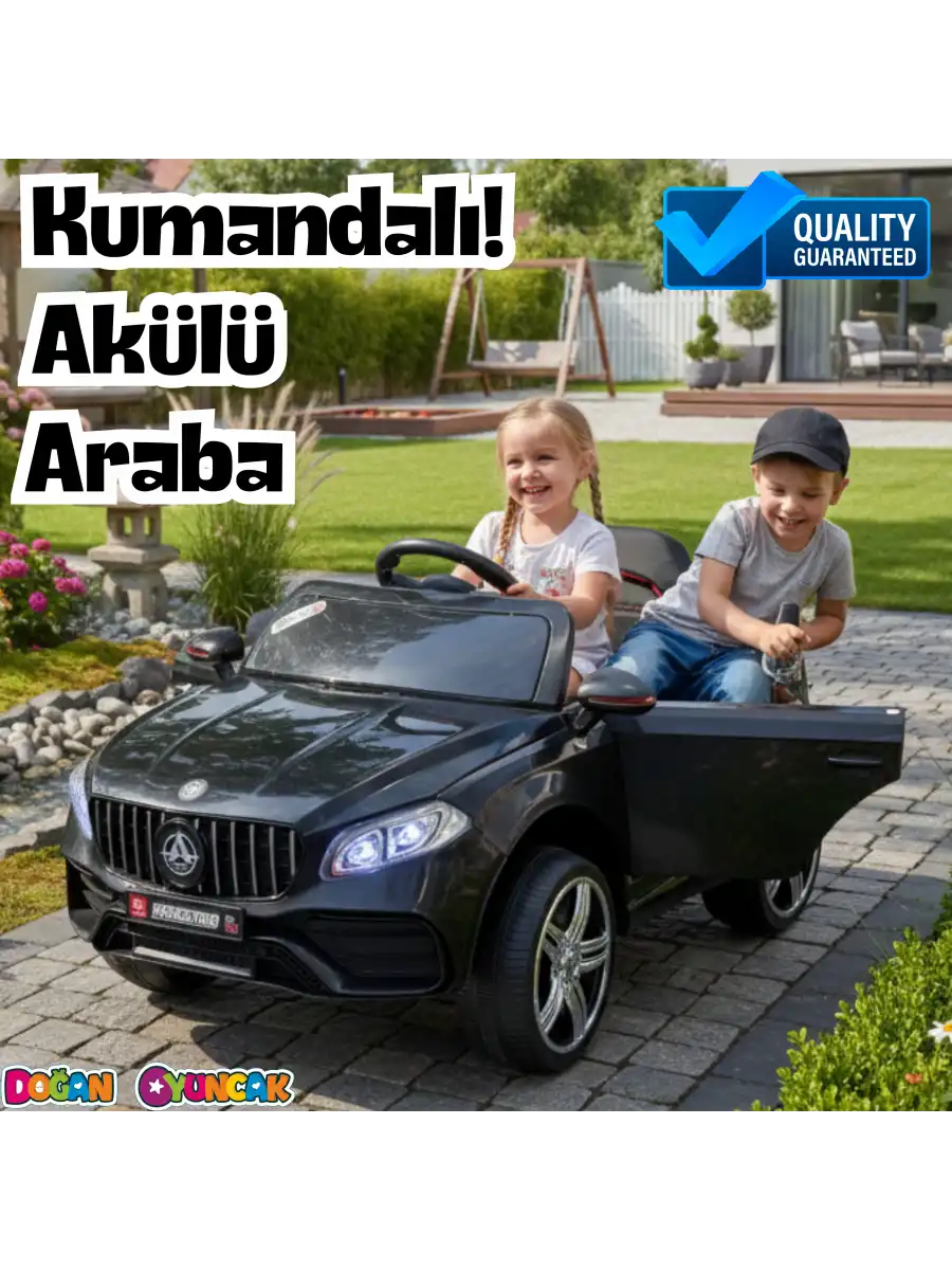 Maestro GT Siyah Uzaktan Kumandalı 4X2 12 Volt Akülü Araba - RC Mercedes Akülü Araba