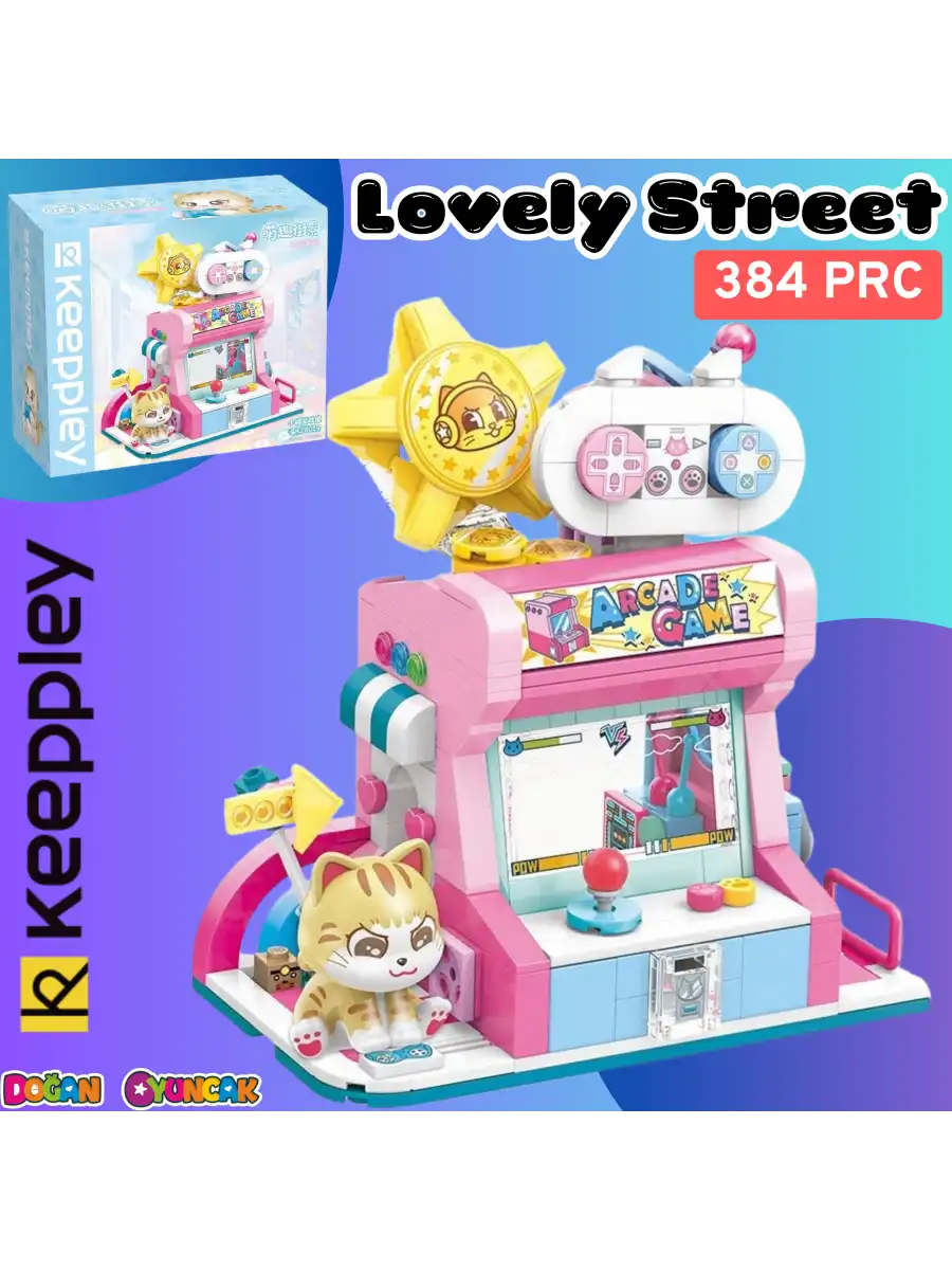 Mikro Blok Kedi Oyun Evi Dükkanı 384 Parça - Lego Setleri - Keeppley Mini Lego - Keeppley Lego - Mikro Bloklar