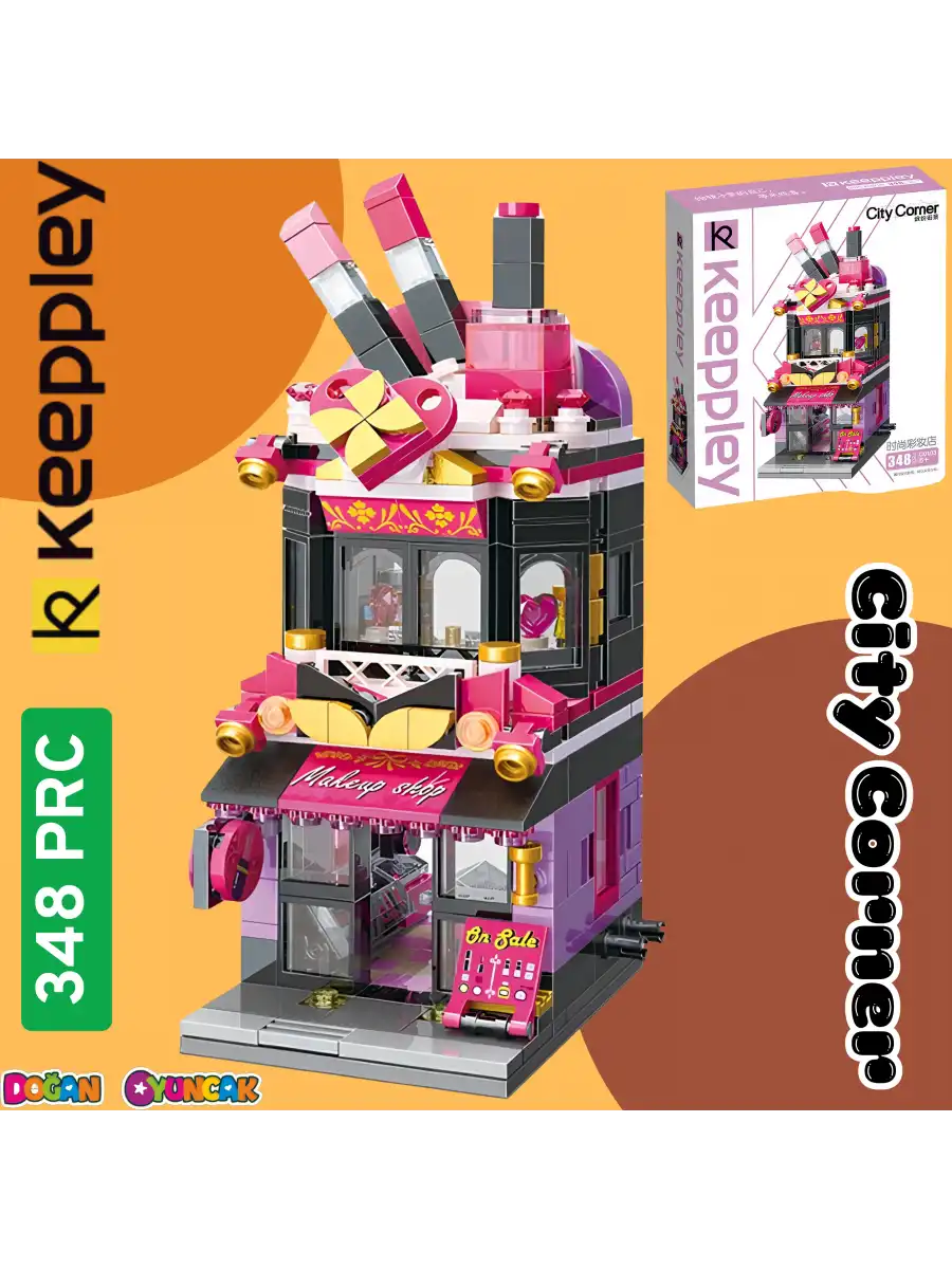 Mikro Blok Makyaj Dükkanı 348 Parça - Lego Setleri - Keeppley Mini Lego - Dükkan Lego - Keeppley Lego - Mikro Bloklar