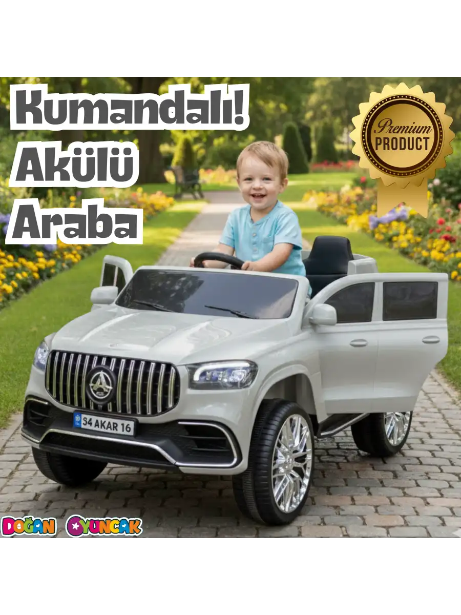Miracle GT Gri Uzaktan Kumandalı 4X2 12 Volt Akülü Araba - RC Mercedes Akülü Araba