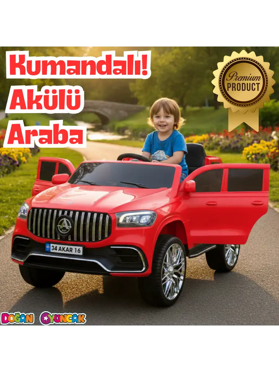 Miracle GT Kırmızı Uzaktan Kumandalı 4X2 12 Volt Akülü Araba - RC Mercedes Akülü Araba