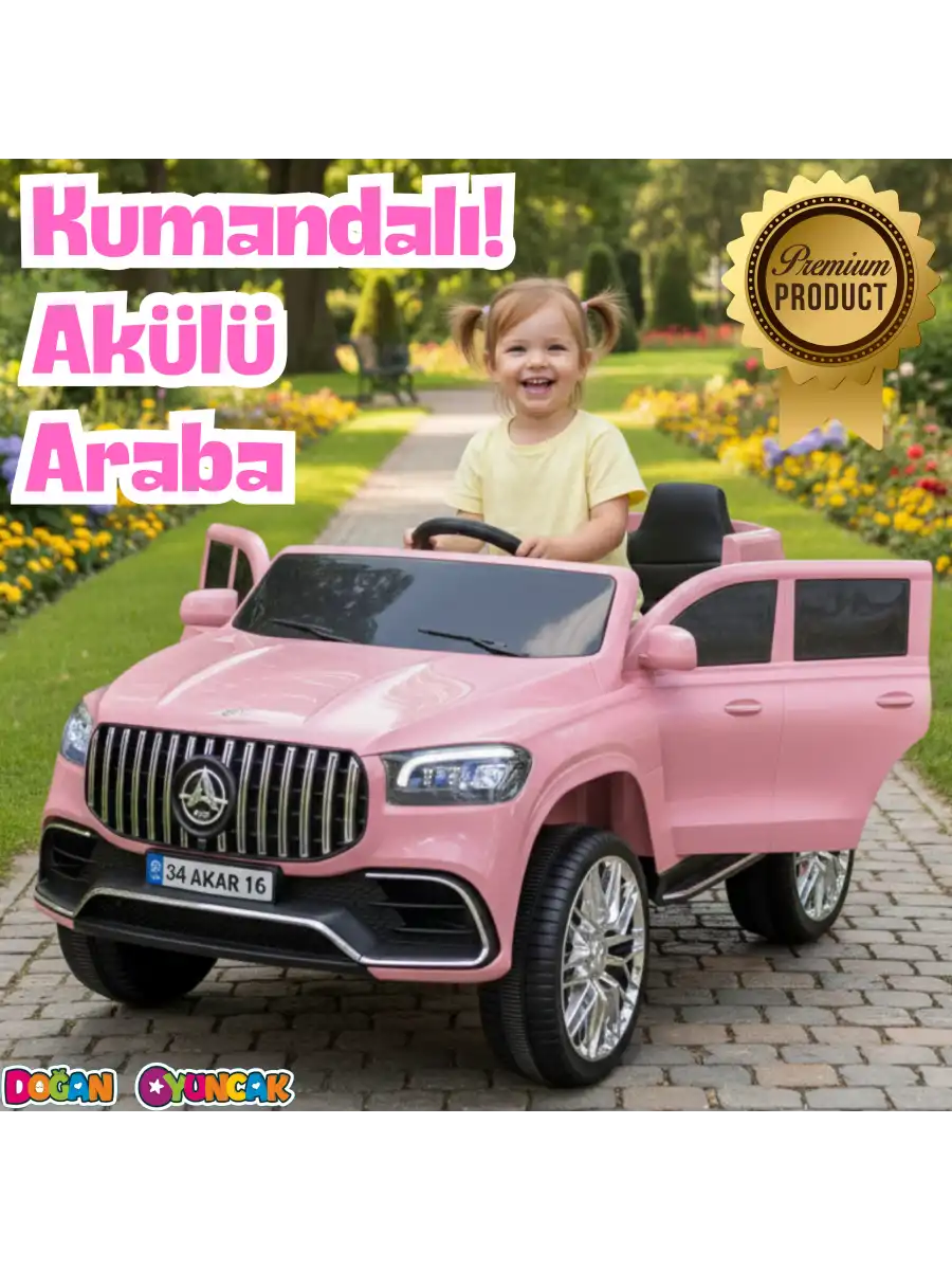 Miracle GT Pembe Uzaktan Kumandalı 4X2 12 Volt Akülü Araba - RC Mercedes Akülü Araba