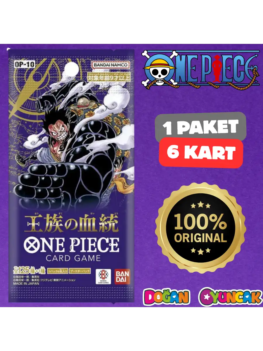 Orijinal One Piece Royal Blood Card OP-10 - One Piece Kraliyet Kanı Koleksiyonluk Kart - One Piece Kart