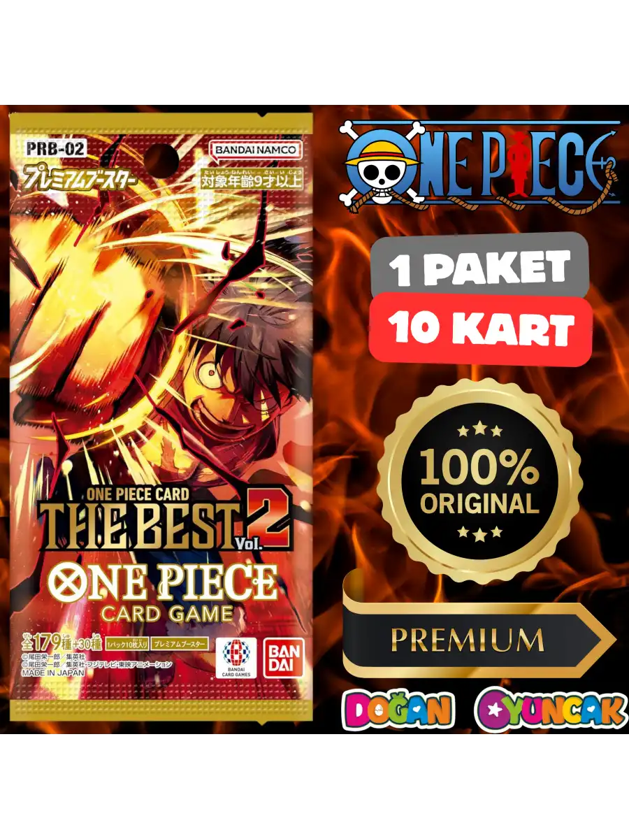 Orijinal One Piece The Best Card Vol 2 PRB-02 - One Piece En İyisi Koleksiyonluk Kart One Piece Premium Kart