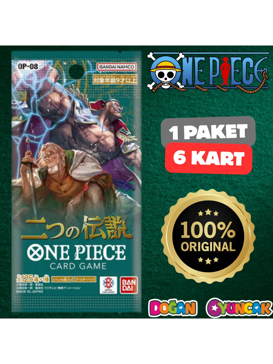 Orijinal One Piece Two Legends Treadin Card OP-08 - One Piece İki Efsane Koleksiyonluk Kart - One Piece Kart