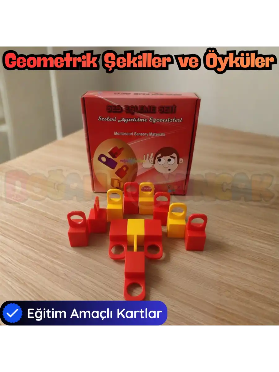 Ses Eşleme Seti - Sesleri Ayırt Etme Oyunu Ses Oyunu - Konuşma Etkinliği Otizim Kartları