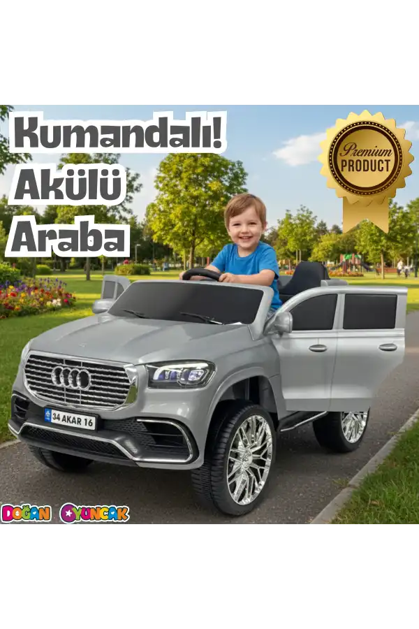 Admire GT Gri Uzaktan Kumandalı 4X2 12 Volt Akülü Araba - RC Audi Akülü Araba Audi Akülü Araç