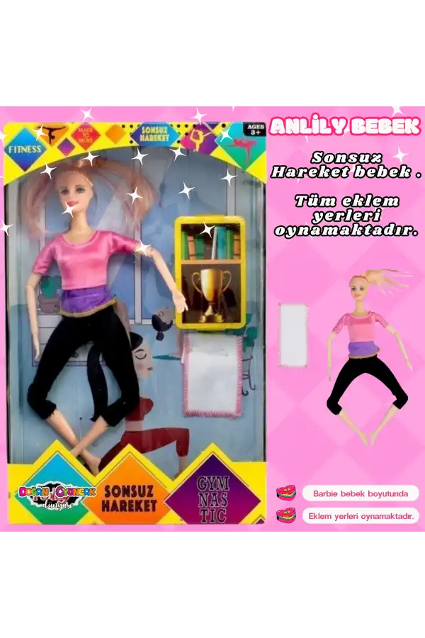 Anlily Sonsuz Haraket Bebek - Barbie Sonsuz Hareket Oyuncak Bebek - Barbie Bebek - Bebek Oyun Evleri İçin Bebek