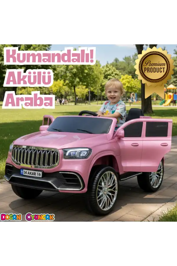Ata GT Pembe Uzaktan Kumandalı 4X2 12 Volt Akülü Araba - RC Togg Akülü Araba Tog Akülü Araç