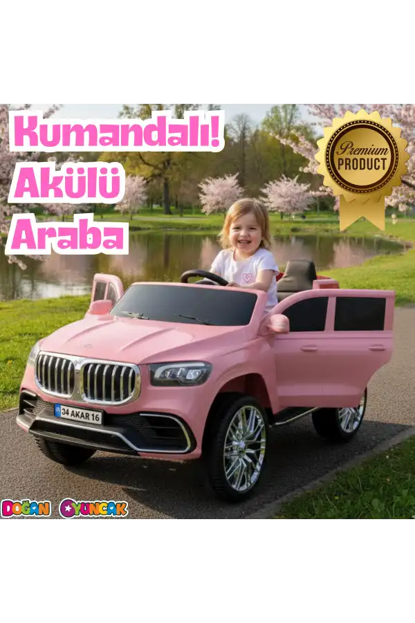 Bold GT Pembe Uzaktan Kumandalı 4X2 12 Volt Akülü Araba - RC BMW Akülü Araba BMW Akülü Araç
