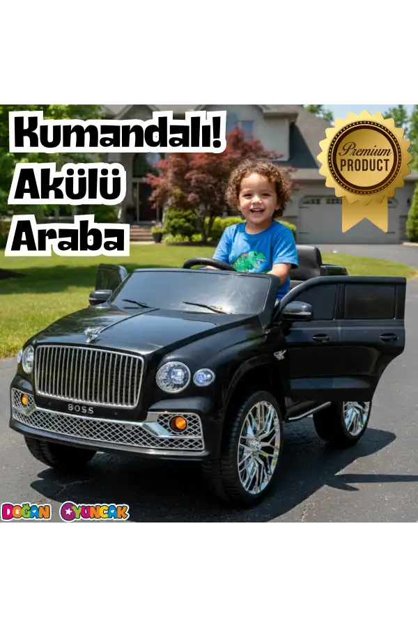 Boss GT Siyah Uzaktan Kumandalı 4X2 12 Volt Akülü Araba - RC Maybach Akülü Araba