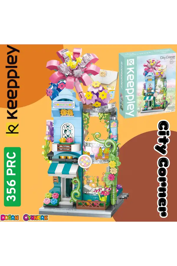 Mikro Blok Çiçek Dükkanı 356 Parça - Lego Setleri - Keeppley Mini Lego - Dükkan Lego - Keeppley Lego - Mikro Bloklar