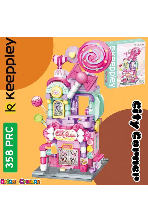 Mikro Blok Şeker Dükkanı 358 Parça - Lego Setleri - Keeppley Mini Lego - Dükkan Lego - Keeppley Lego - Mikro Bloklar