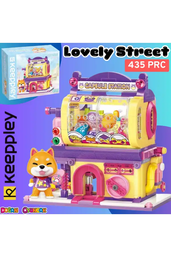 Mikro Blok Shiba Inu Gashapon Machine Kapsül Oyuncak Dükkanı 435 Parça - Lego Setleri - Keeppley Mini Lego - Keeppley Lego - Mikro Bloklar