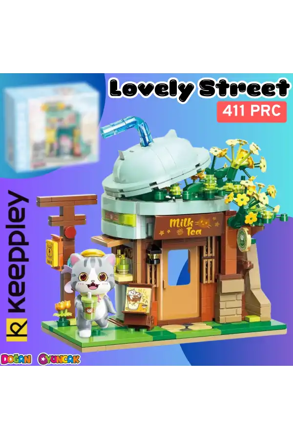Mikro Blok Sütlü Çay Dükkanı 411 Parça - Lego Setleri - Keeppley Mini Lego - Keeppley Lego - Mikro Bloklar